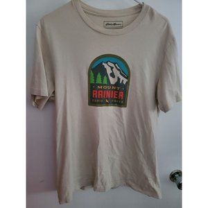Eddie Bauer Men's Medium Natural Mount Ranier T-shirt